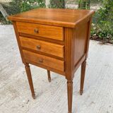 Louis XVI Imperial Bedside Table in Solid Wood