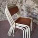 Set of 4 vintage French school chairs – Stackable chairs – 1920s