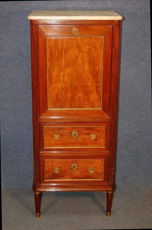 18th century small secretary of lady louis xvi in mahogany
