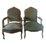 Pair of Louis XV armchairs