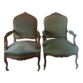 Pairs of Louis XV armchairs