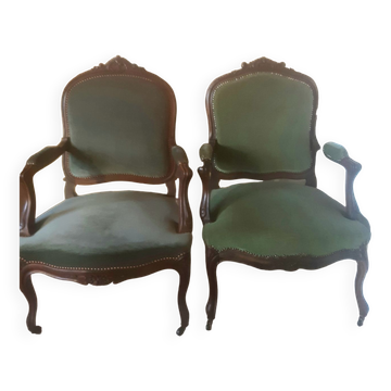 Pairs of Louis XV armchairs