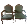 Pairs of Louis XV armchairs