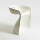 White stool by Winfried Staeb from the 1970s for the Form + Life Collection