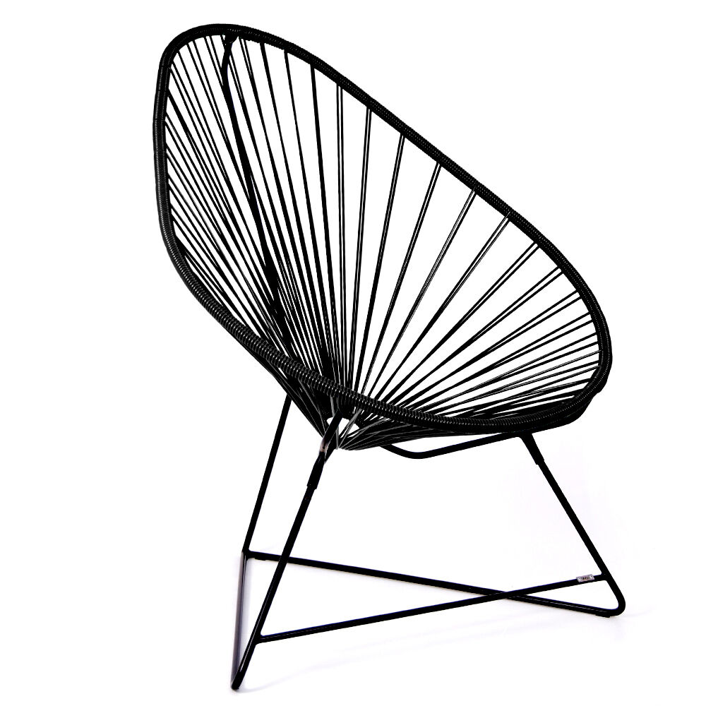 Fauteuil acapulco original noir marque boqa