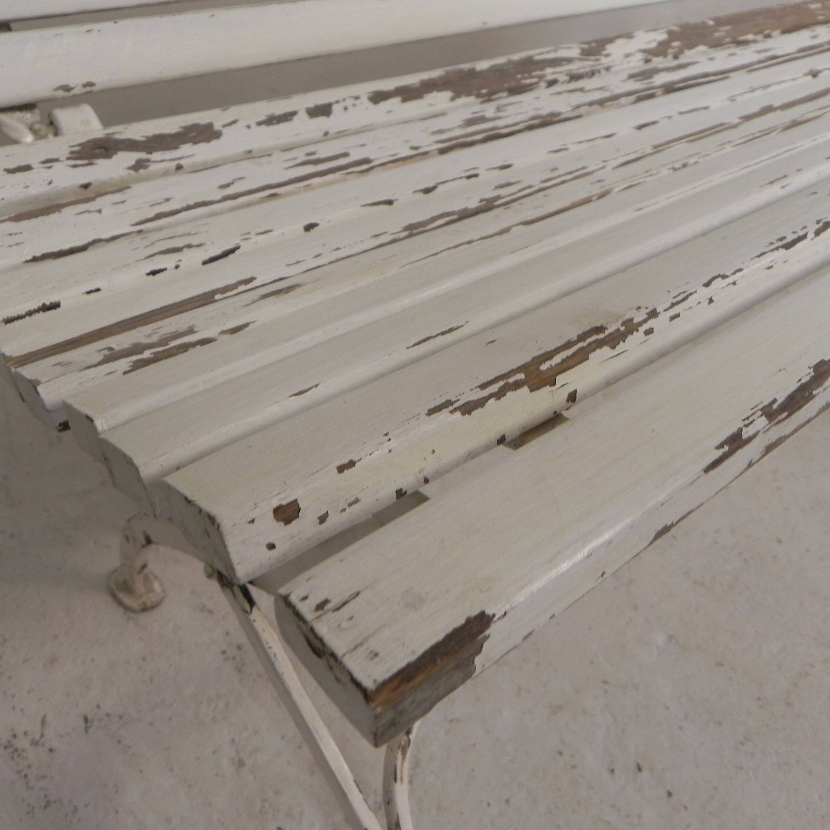 Garden bench, slatted bench, folding, 2 metres long, 1930s.
