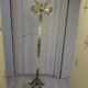 Standing coat rack in italian marble and vintage bronze from the 1960s