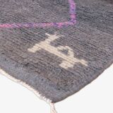 Grey runner rug - 410 x 78 cm