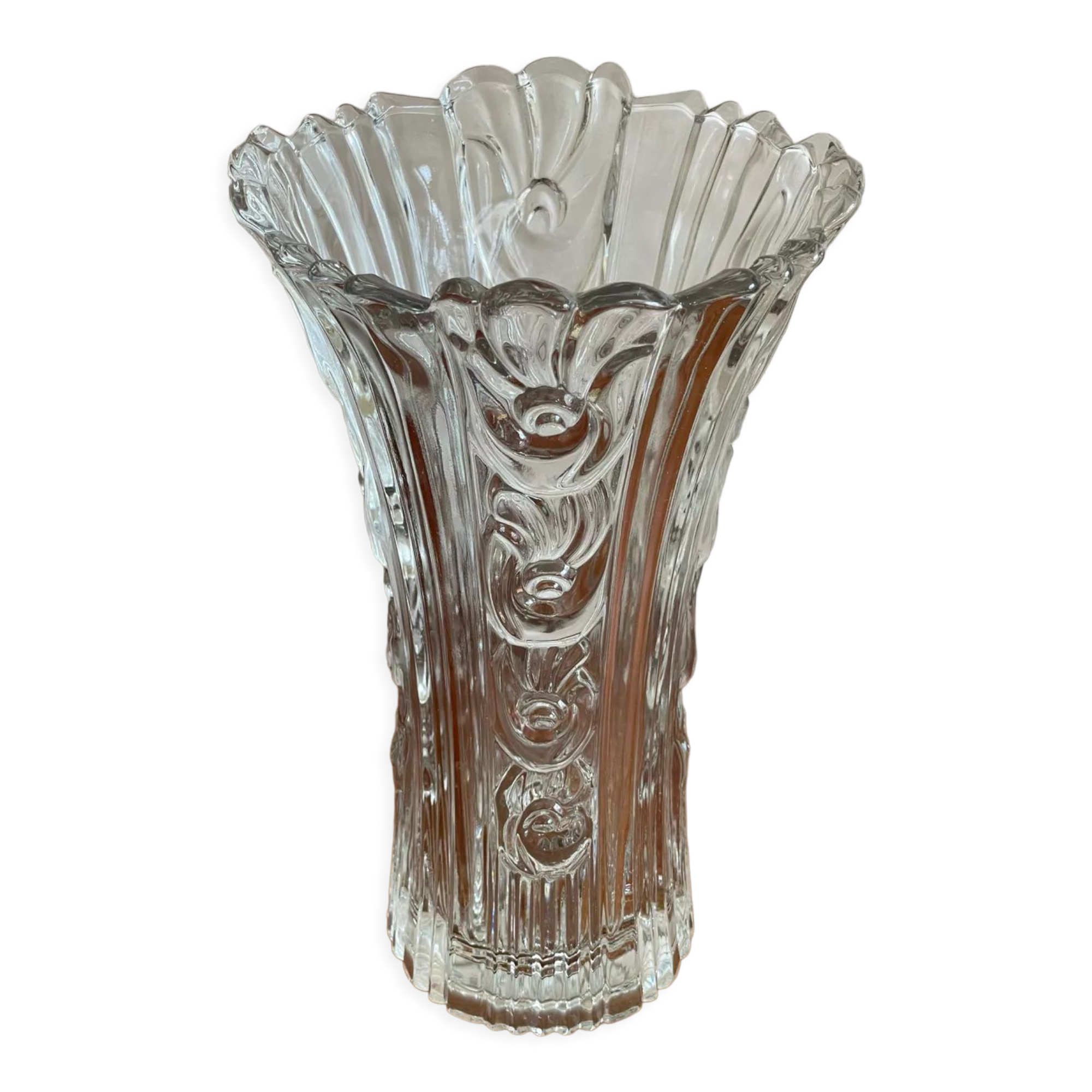 Moulded glass vase Italy