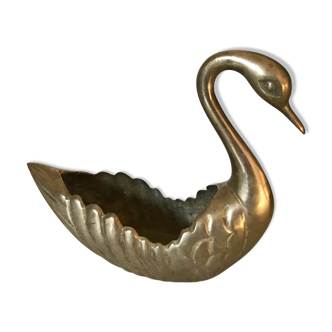 Brass swan ashtray