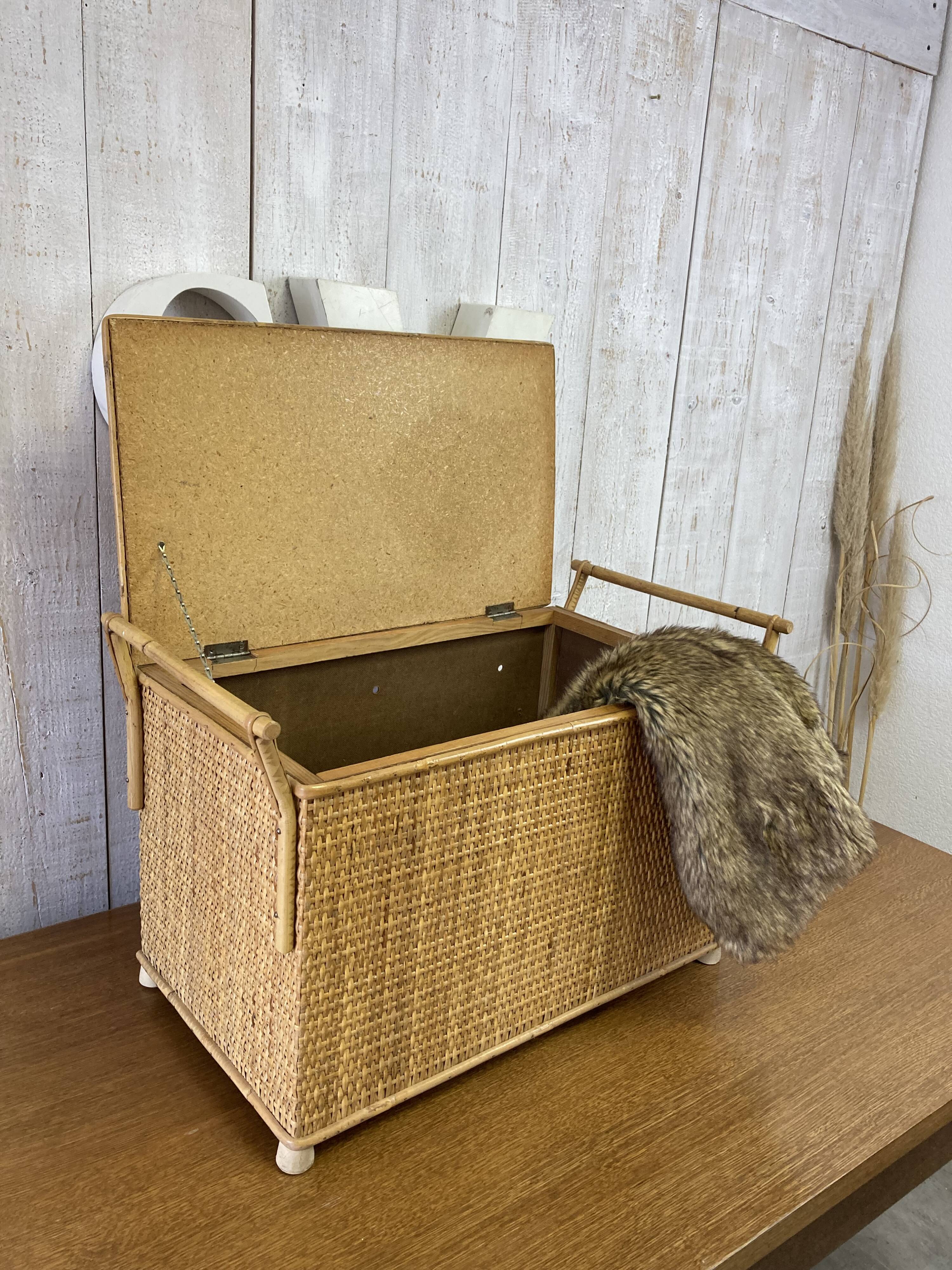 Vintage rattan chest