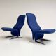 Fauteuil Artifort Concorde F780 rembourré, années 1960