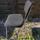 Pair Old Metal Chair Chromé - Vintage 70s Black Fabric