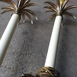 Pair of palm tree floor lamps