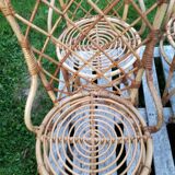 Set of 4 vintage rattan chairs