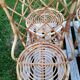 Set of 4 vintage rattan chairs