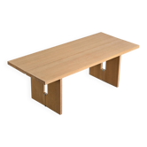 Console extensible dining table in cerused wood, 20th century