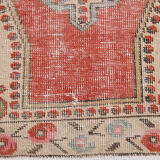 4x7 Red and Beige Turkish Vintage Rug