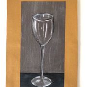Illustration of a stemmed glass.