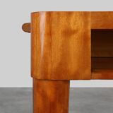 Art Deco Birch‑Veneered Side Table with Drawer, France 1920s