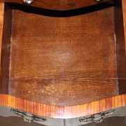 Louis XV style bedside table in marquetry rosewood