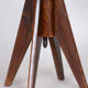Brown mid-century beech swivel chair, 1960s