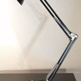 Large black Aluminor articulated desk lamp made in France vintage 1970