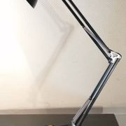 Large black Aluminor articulated desk lamp made in France vintage 1970