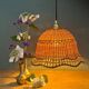 Vintage pendant light in natural materials