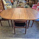 Scandinavian dining room set table and 4 chairs 1960s in teak