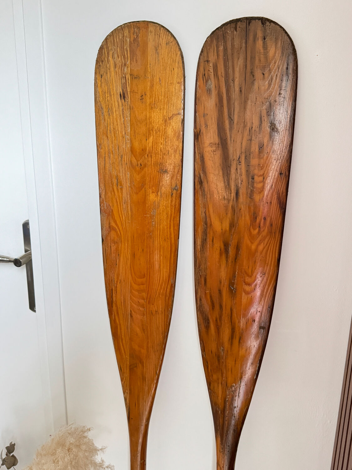 Pair of solid wood paddles