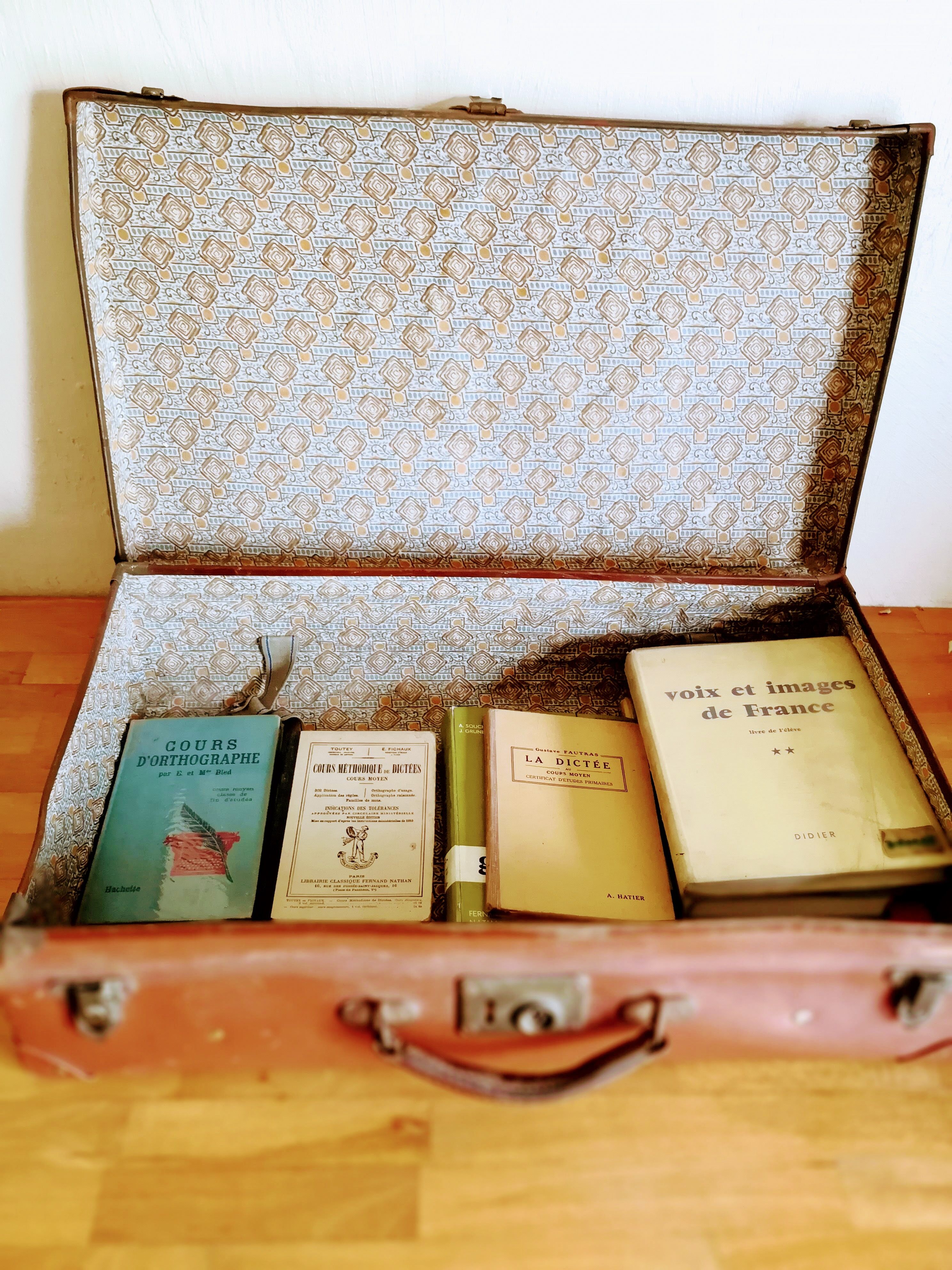 Vintage brown suitcase