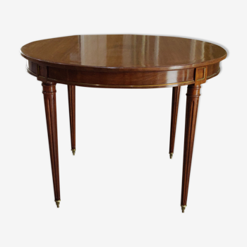 Louis XVI dining table in cherry and bronze