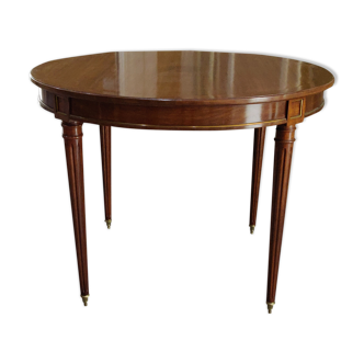 Louis XVI dining table in cherry and bronze