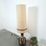 Lampe en céramique marron de Besigheimer Leuchten avec base éclairée