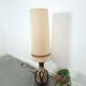 Brown ceramic lamp by Besigheimer Leuchten with illuminated base