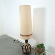 Lampe en céramique marron de Besigheimer Leuchten avec base éclairée