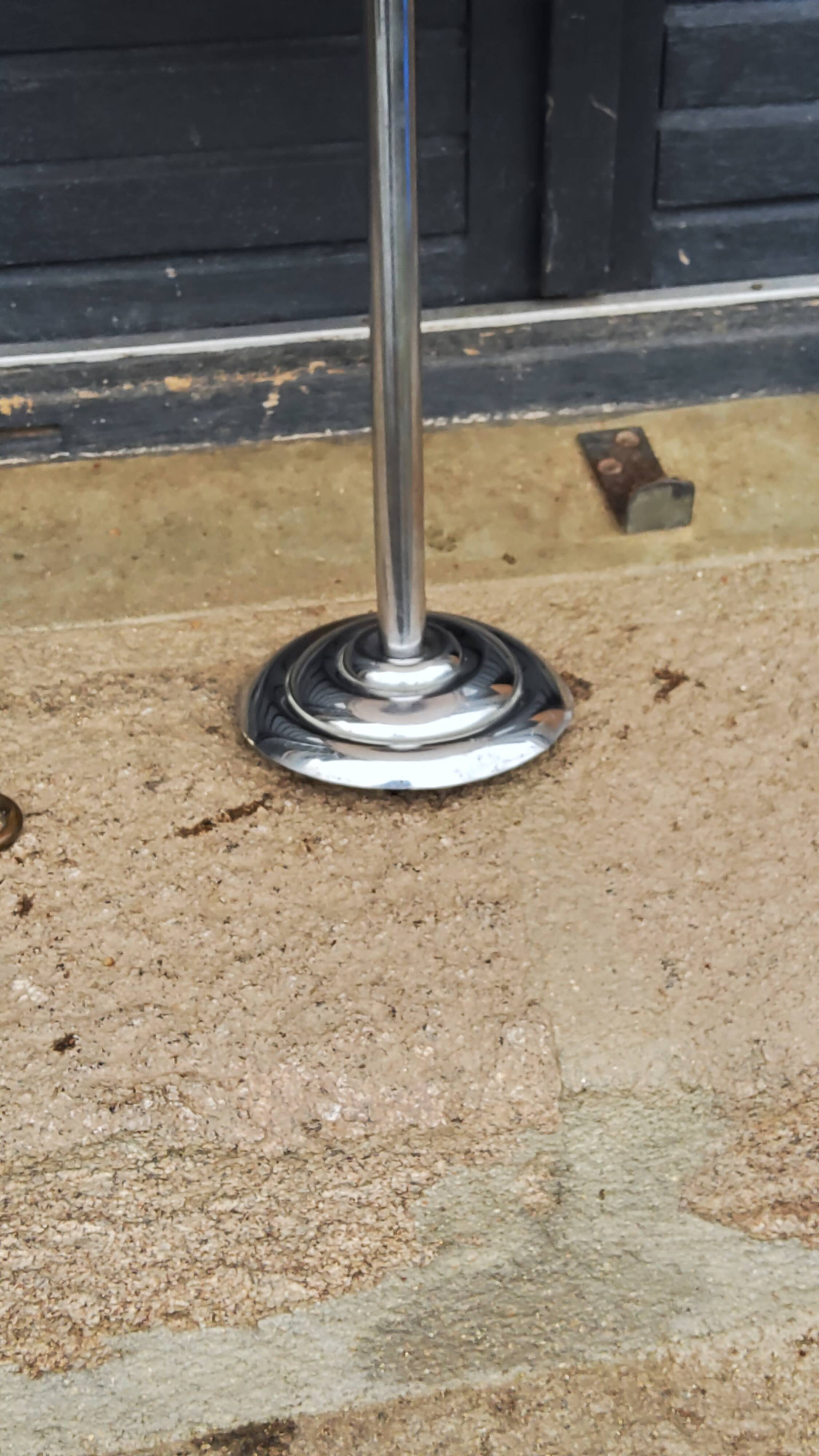 1930s Art Deco chandelier in glass and chromed metal