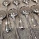 12 silver-plated metal mocha spoons by silversmith Guillaumot, Contours 11.6cm