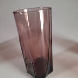 Set of 5 water/juice glasses, vintage smoked purple