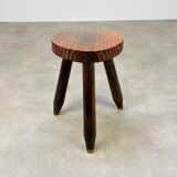 Brutalist wood tripod stool