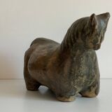 Brutalist ceramic zoomorphic horse shape