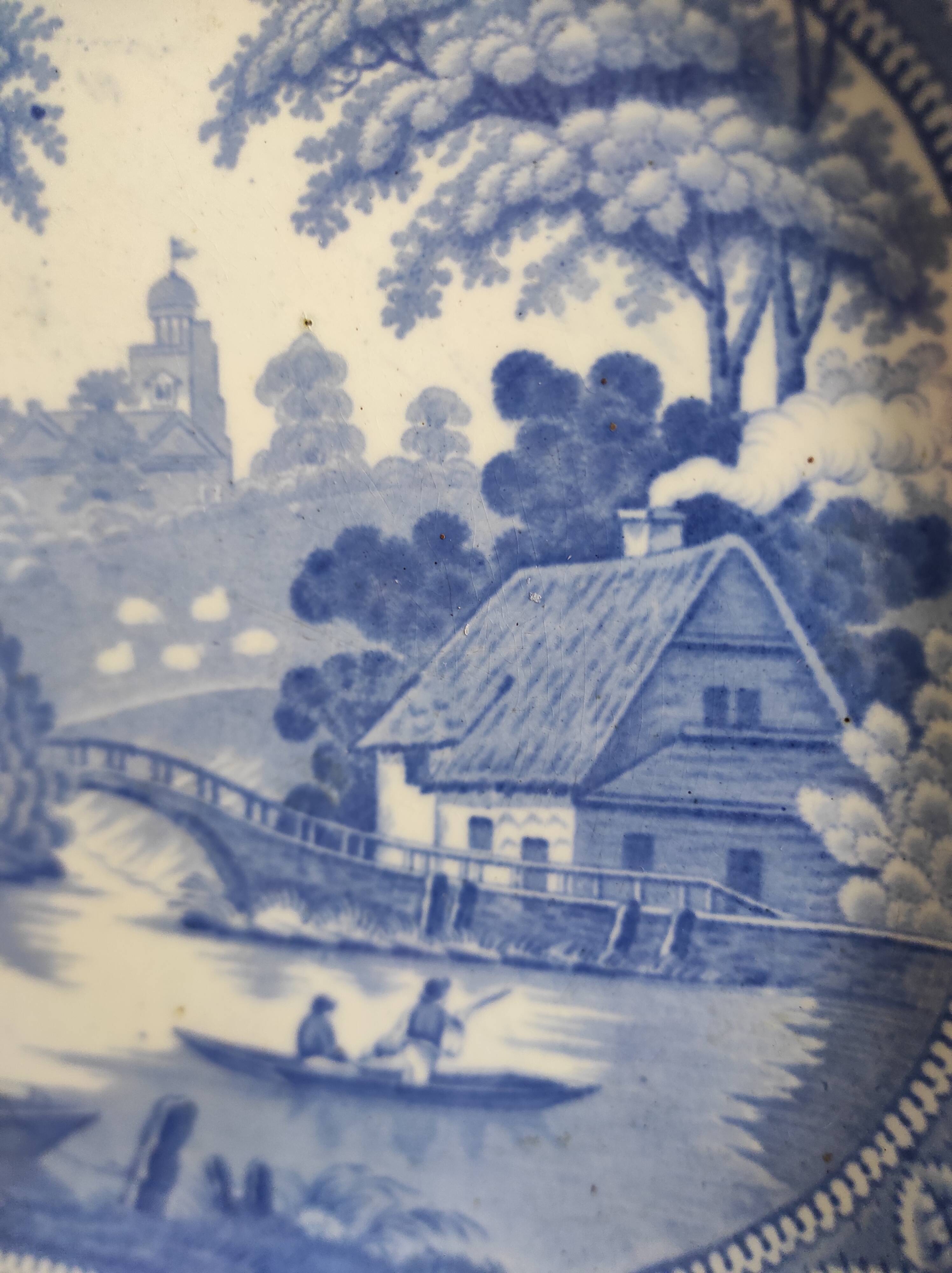 Large antique serving dish, Wild Rose by Bell, Cook & Co.