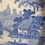 Grand plat de service ancien, Wild Rose par Bell, Cook & Co.