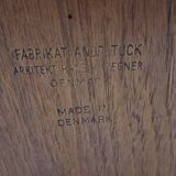 1960 stamped round teak dining table