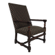 English Barley Twist Library Armchair in Dark Oak, circa 1700