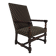 English Barley Twist Library Armchair in Dark Oak, circa 1700