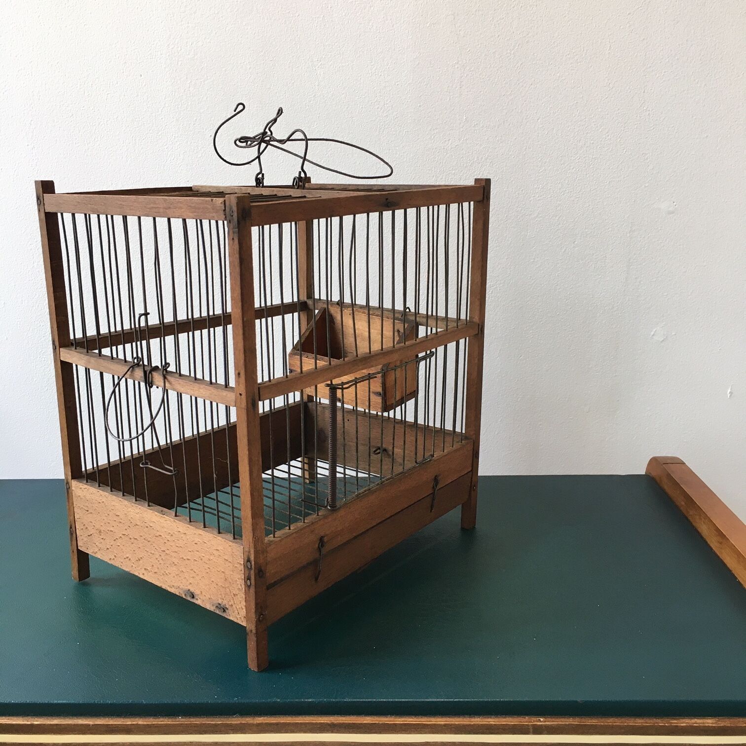 Former wooden birdcage