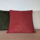Coussin velours côtelé chevron