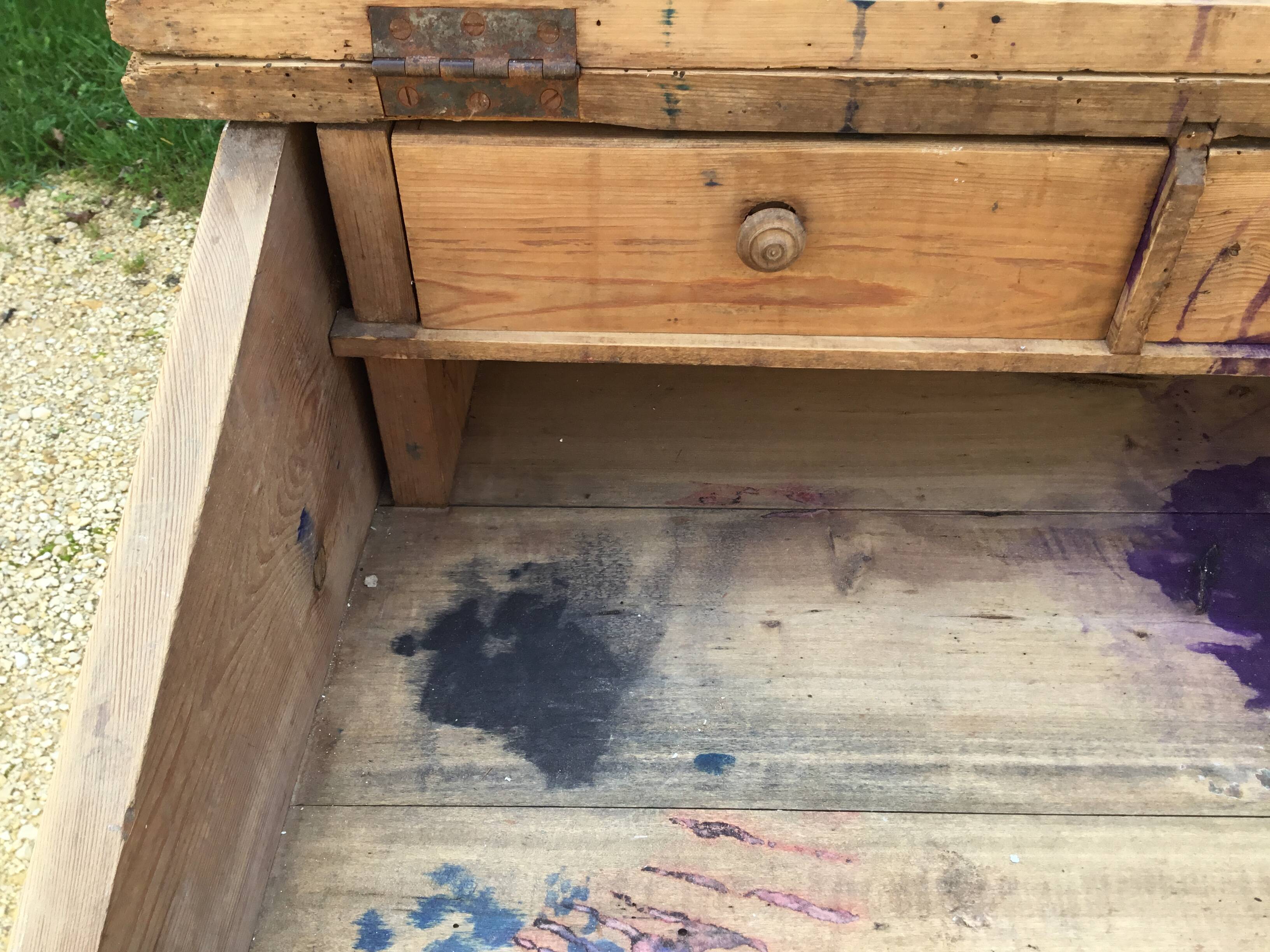 Small old fir slope desk